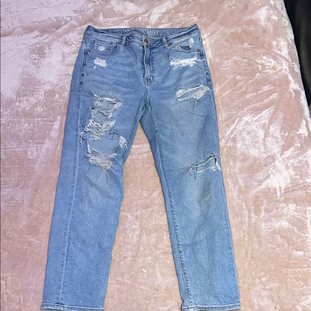 STRETCH ripped Blue Jeans
